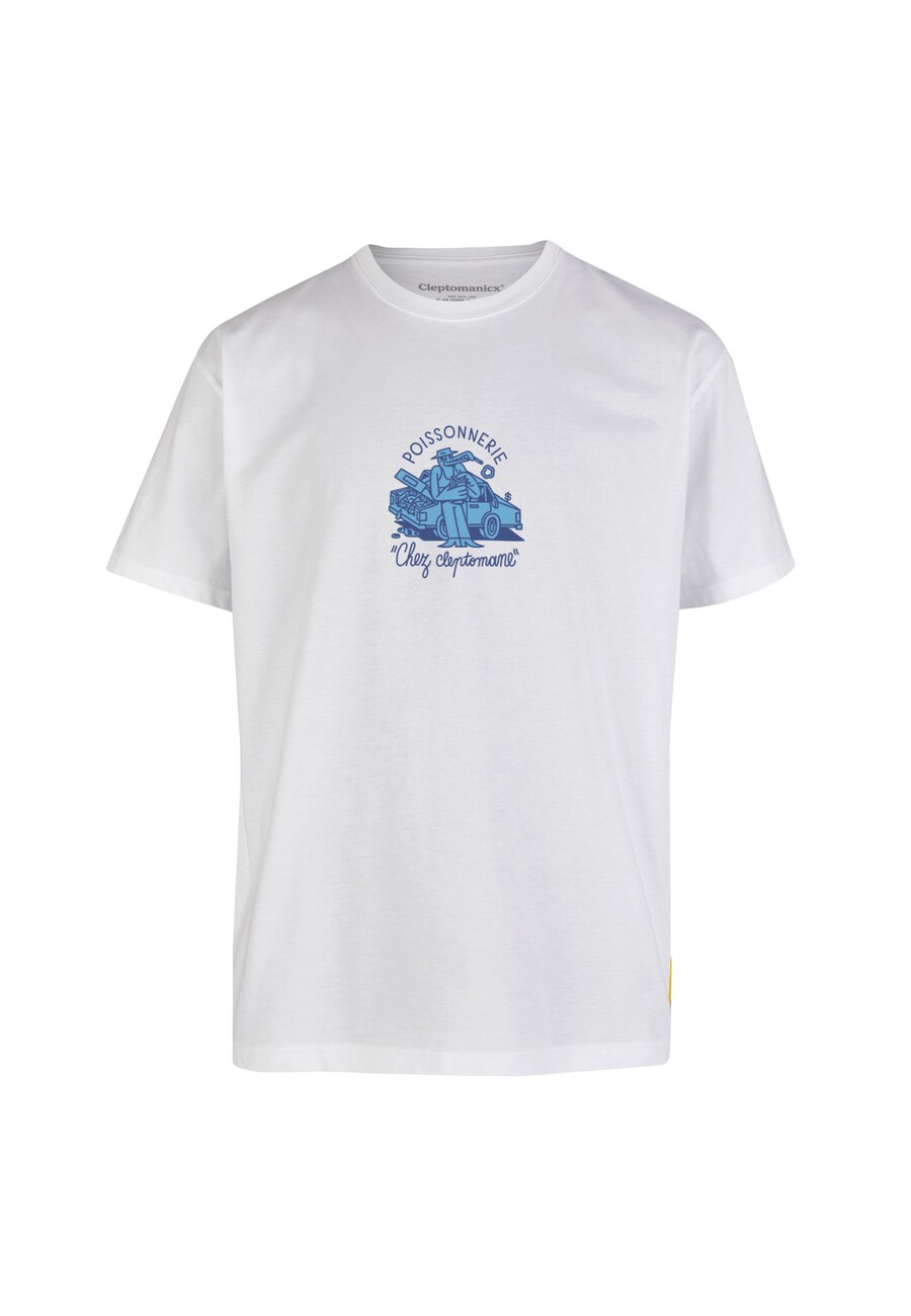 

Футболка Cleptomanicx Shirt Poissonerie, белый