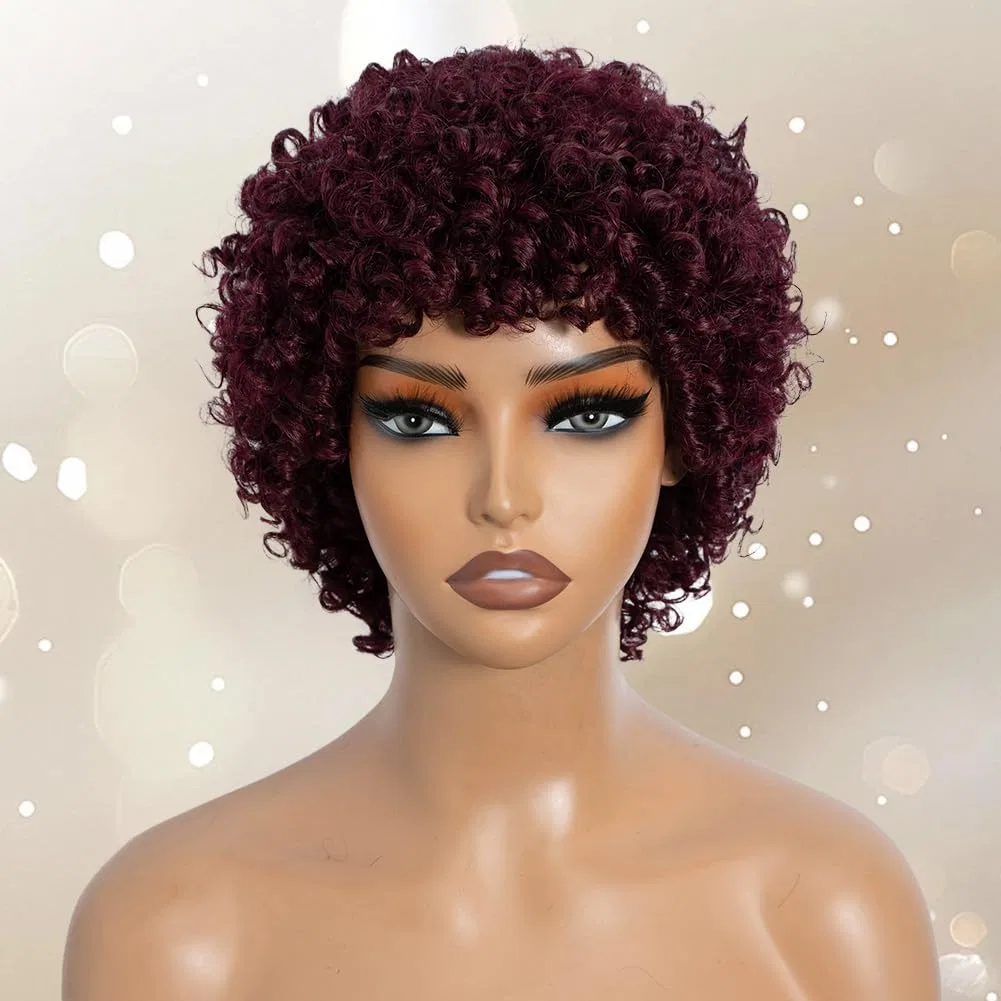 Натуральный афро-парик «Afro Kinky Bulk Wig» из человеческих волос Joedir, 99J
