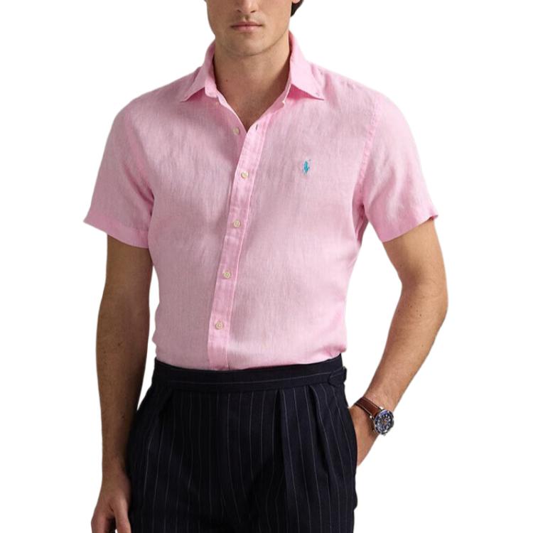 Polo Ralph Lauren Рубашка SS25 мужская светло-розовая — фото 3
