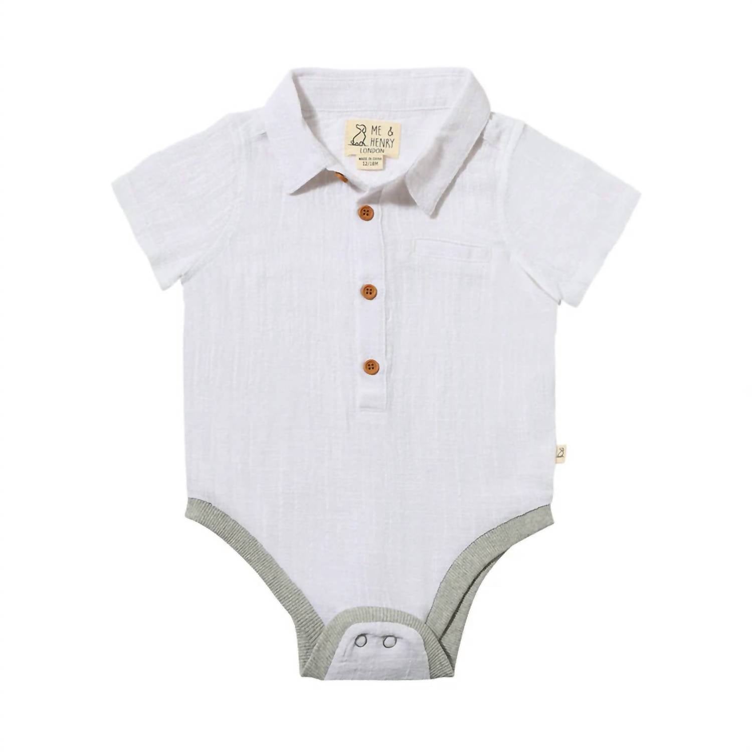 

Мальчиковый комбинезон Helford Woven в белом цвете ME & HENRY
