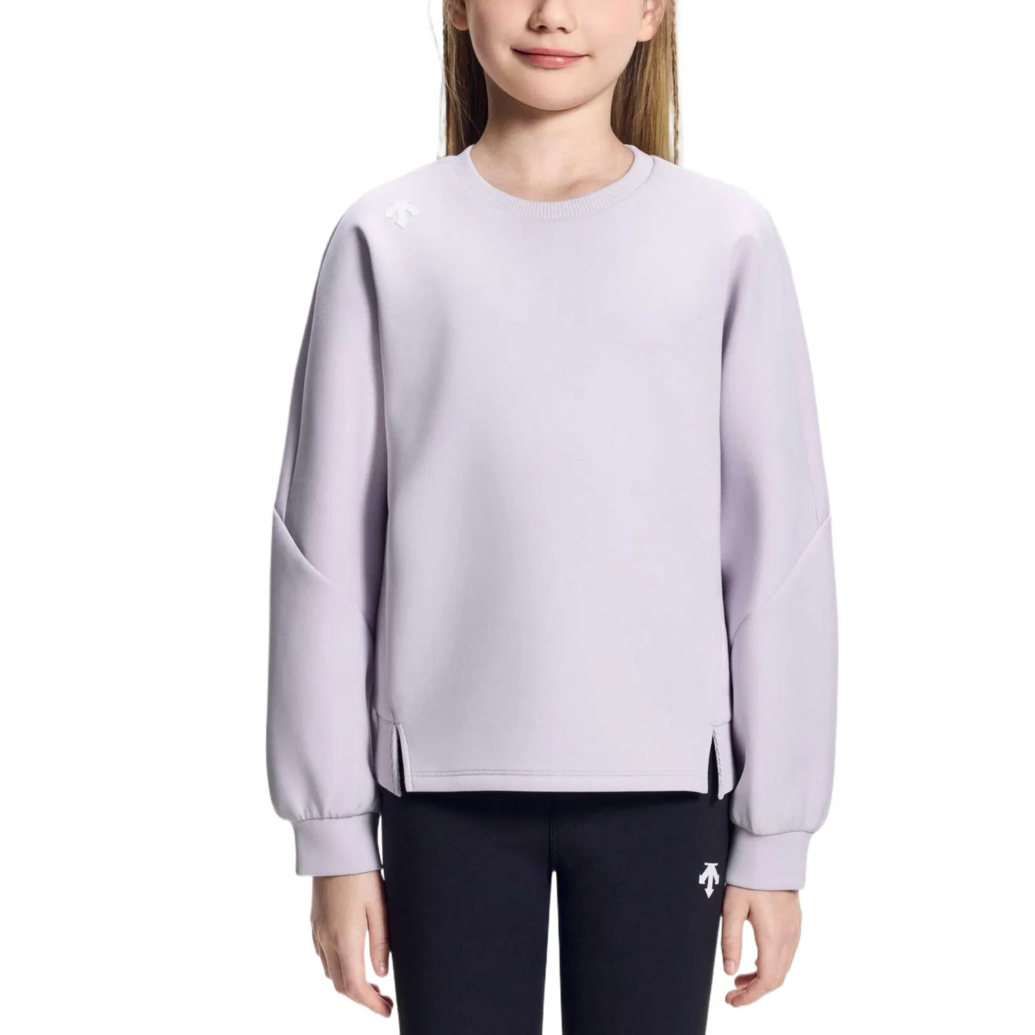 Детский свитшот с круглым вырезом DESCENTE, Light Pink