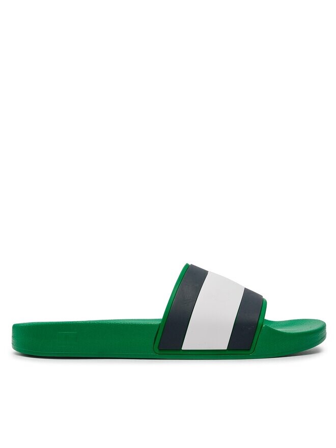 

Мюли Tommy Jeans Rubber Th Flag Pool Slide FM0FM04263, зеленый