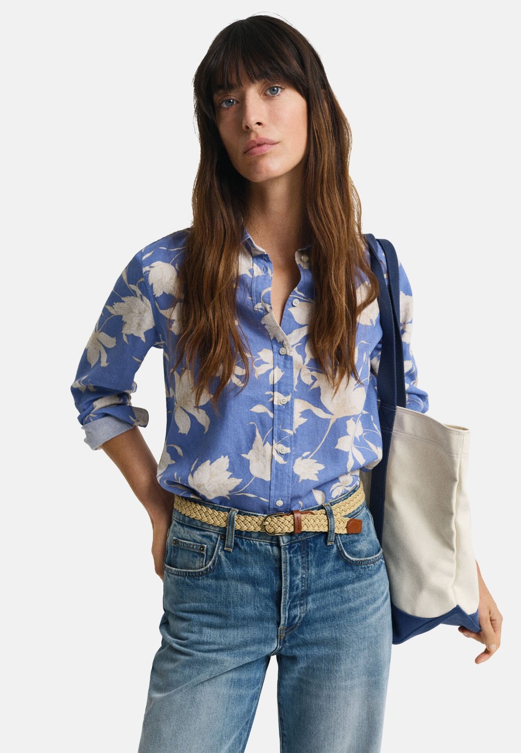 

Блуза REG FLORAL PRINT GANT, синий