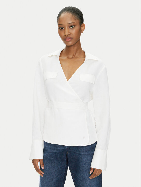 

Рубашка обычного кроя WW0WW44697 Tommy Hilfiger, экрю