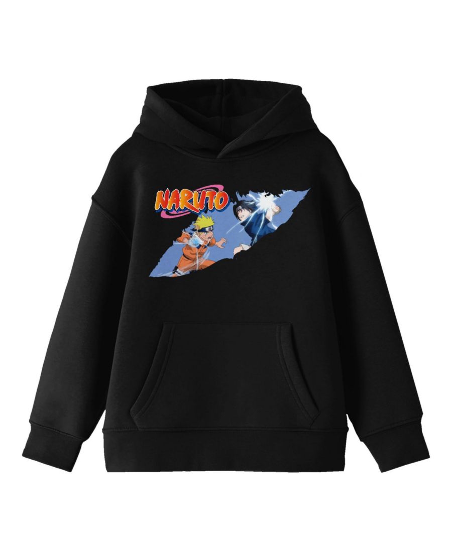 

Классическая мужская толстовка с длинными рукавами и капюшоном "Саске", черная, размер XL Naruto, Black