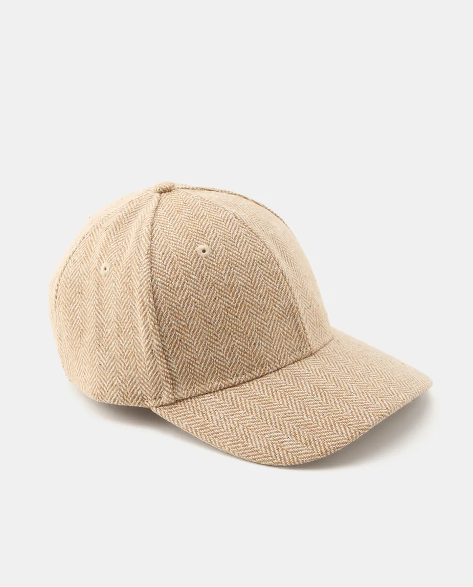 

Кепка с узором «елочка» Stella Rittwagen, песочный