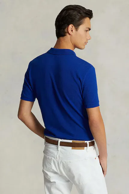 Поло из хлопка Polo Ralph Lauren, синий — фото 2