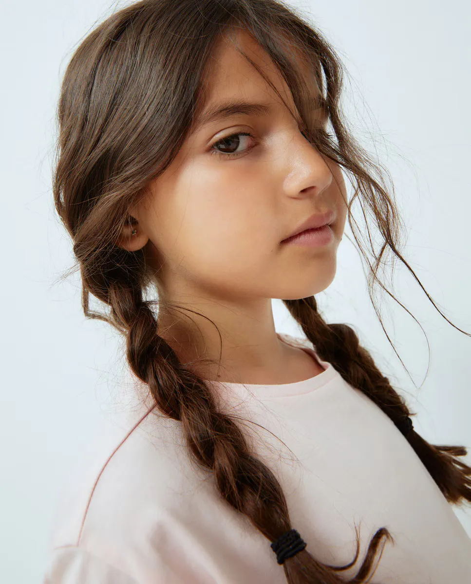 

Базовая футболка для девочки с длинными рукавами Kids El Corte Inglés, светло-розовый