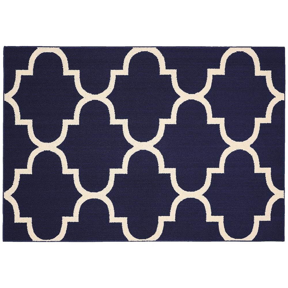 

Коврик-гирлянда Большой ковер с четырехлистником Garland Rug, цвет Indigo Ivory