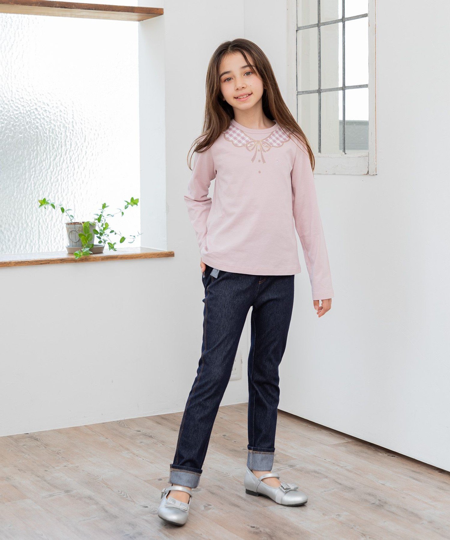 [110-140 см] Джинсовые трикотажные брюки Kids Suite, Navy [075] — фото 4