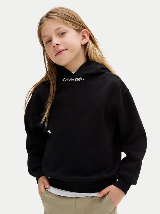 

Свободный крой толстовки Embro Logo IB0IB02525 D Calvin Klein Jeans, черный
