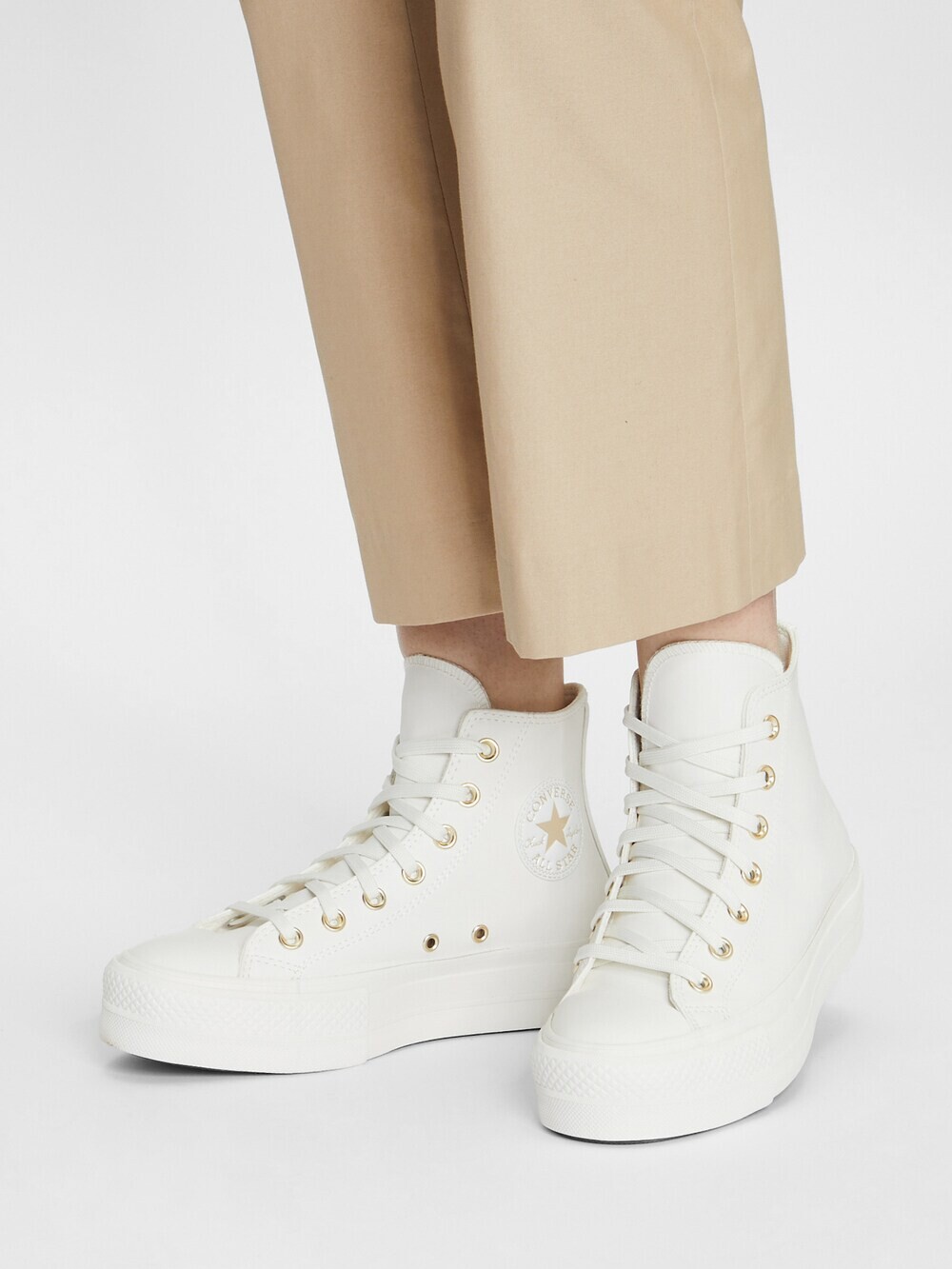 Высокие кроссовки Converse Chuck Taylor All Star Lift, натуральный белый — фото 2