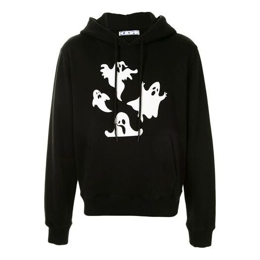 

Толстовка ghost mens logo long sleeve sweater Off-White, черный