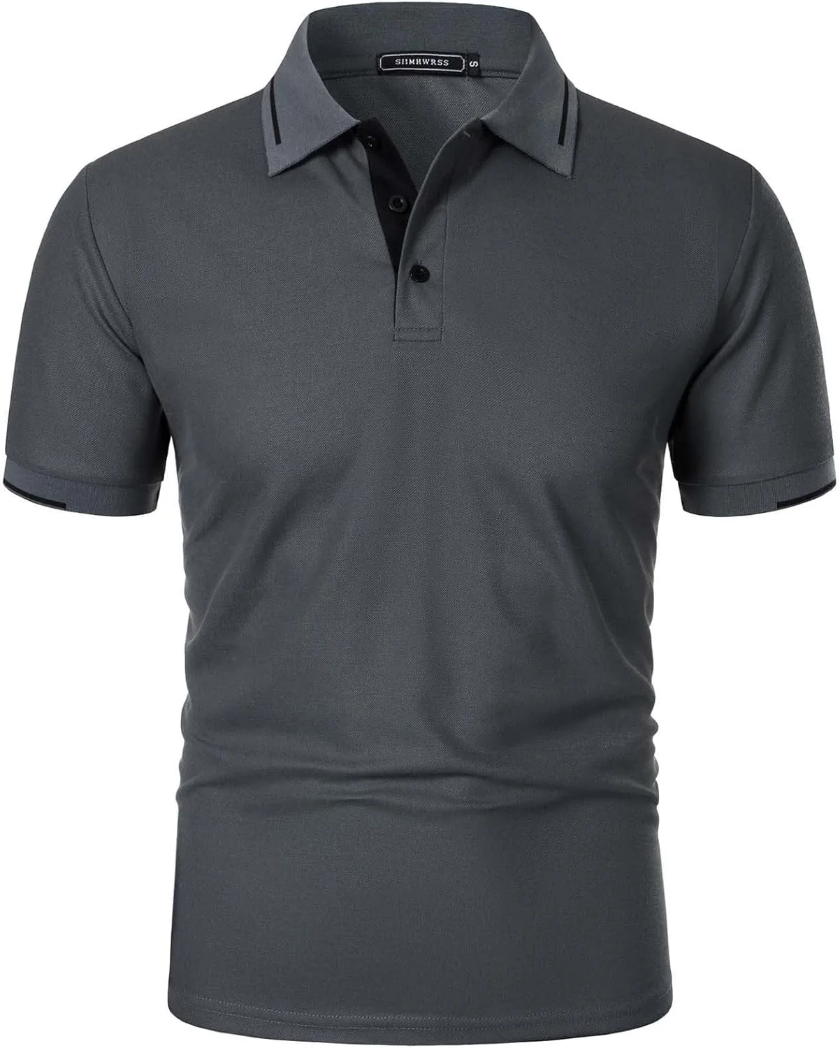Мужская футболка для гольфа Casual Trendy Soft Fitted Polo с коротким рукавом и цветными блоками — фото 2
