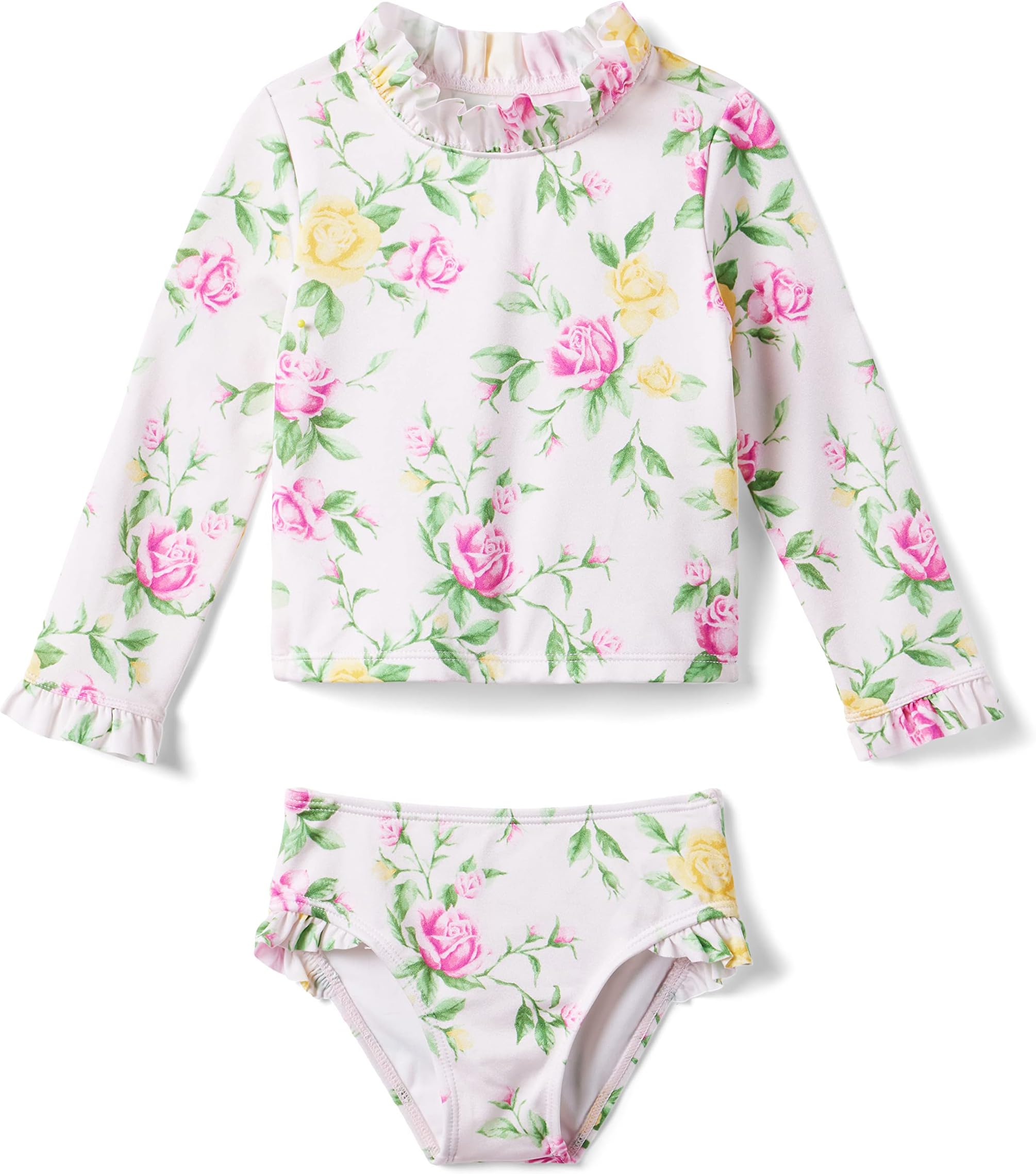 

Купальник Janie and Jack Floral Rashgaurd Swim Set, розовый