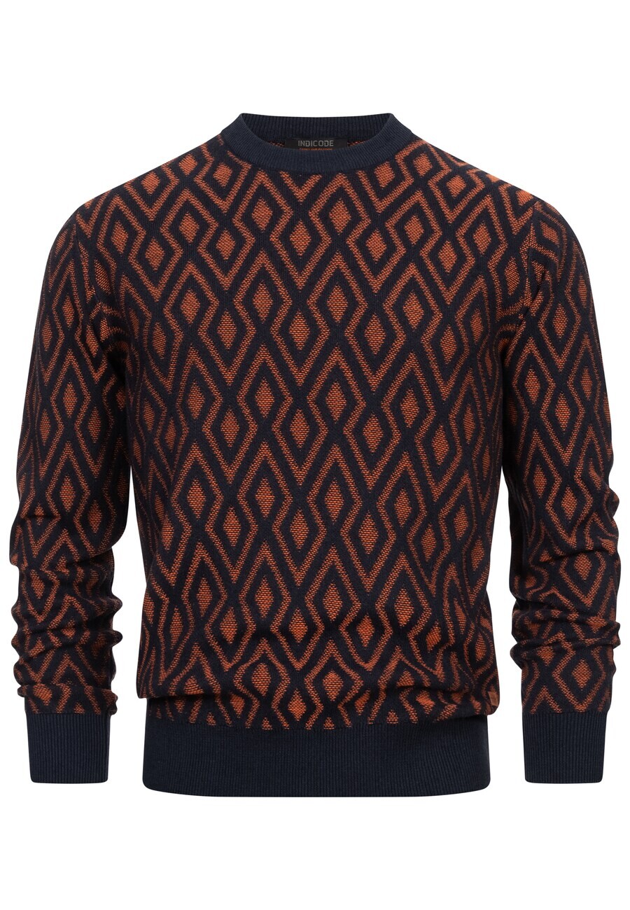 

Свитер INDICODE JEANS Sweater Scott, цвет dark blue/light brown