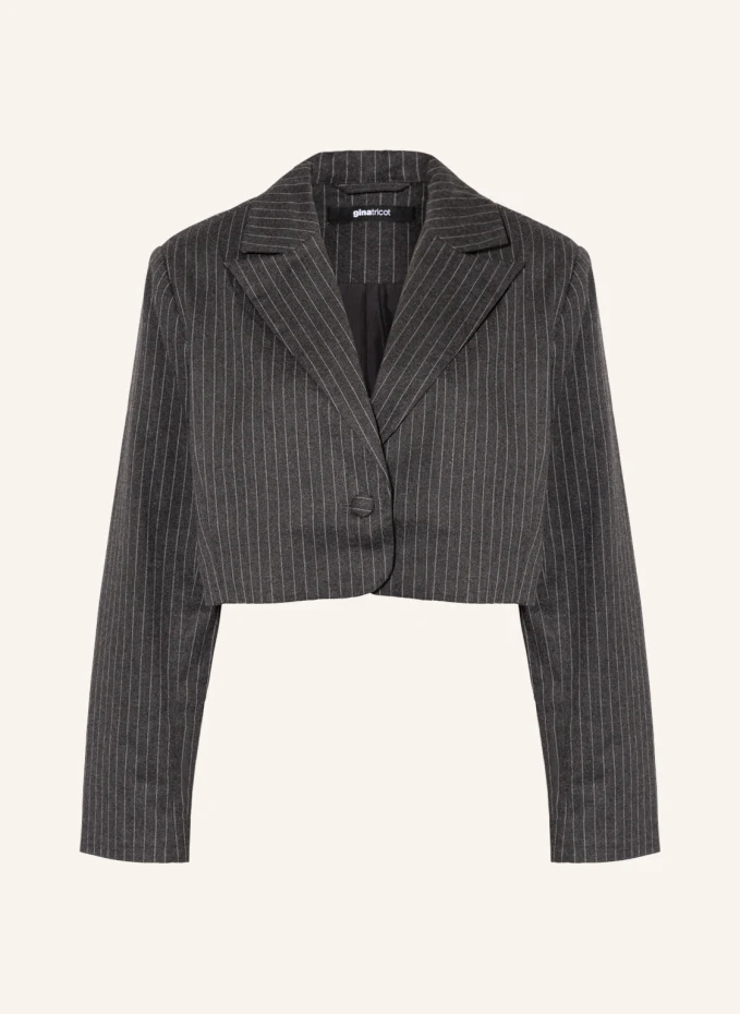 

Укороченный пиджак аннели Gina Tricot, серый