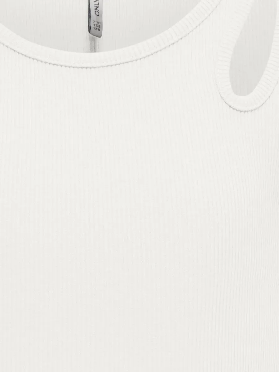Рубашка KIDS ONLY с короткими рукавами "KOGNESSA S/S CUT OUT TOP BOX JRS NOOS", цвет Cloud Dancer — фото 3