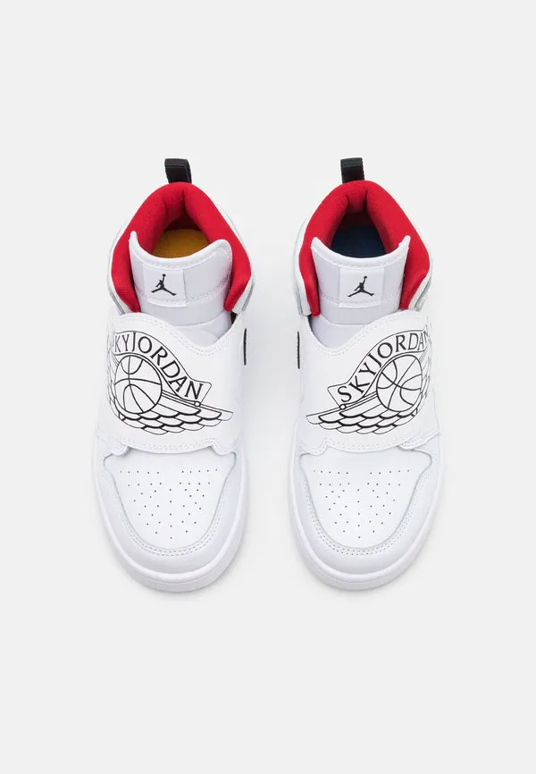 Кроссовки sky jordan 1 hightop Jordan, White/Black/Gym Red/University Blue — фото 4