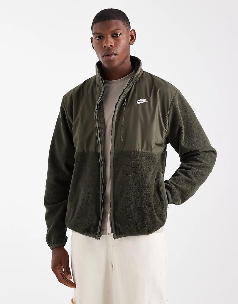 

Флисовая куртка Nike Club темно-зеленого цвета