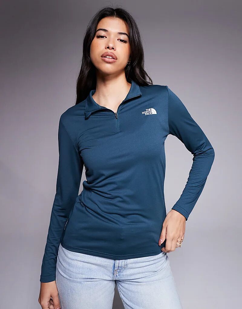 

Футболка North Face Training Flex 1/4 с логотипом синего цвета