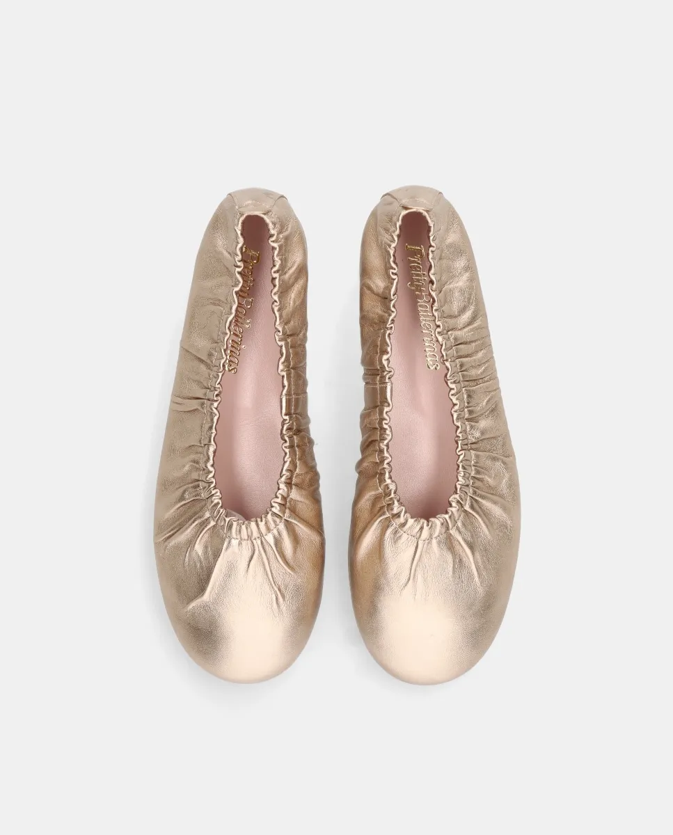 Женские балетки Georgia с эластичной вставкой Pretty Ballerinas, золотой — фото 2