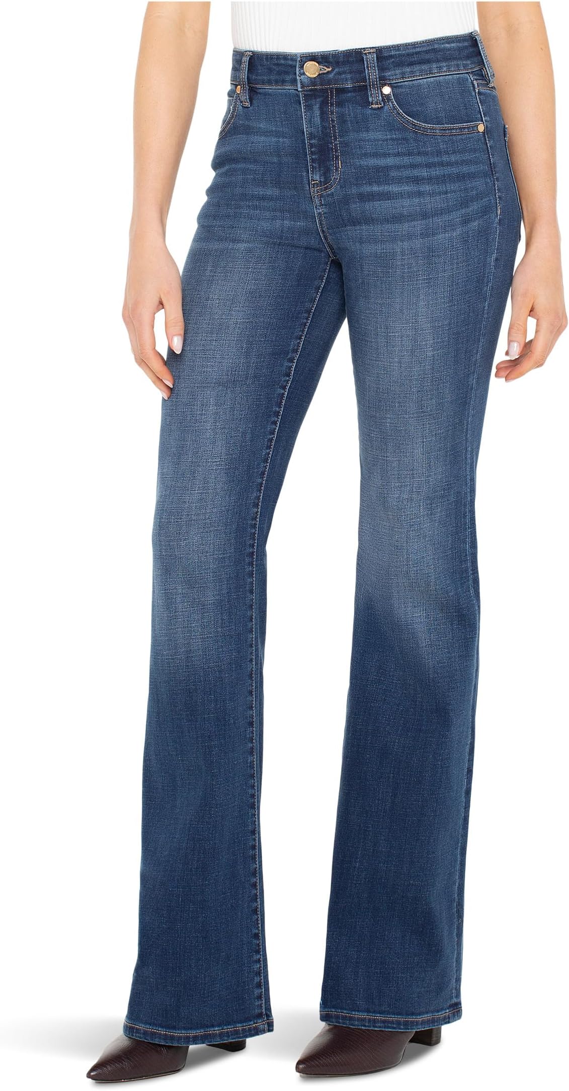 

Женские джинсы Petite Hannah со средней посадкой и клешем Liverpool Los Angeles, Squire Shore