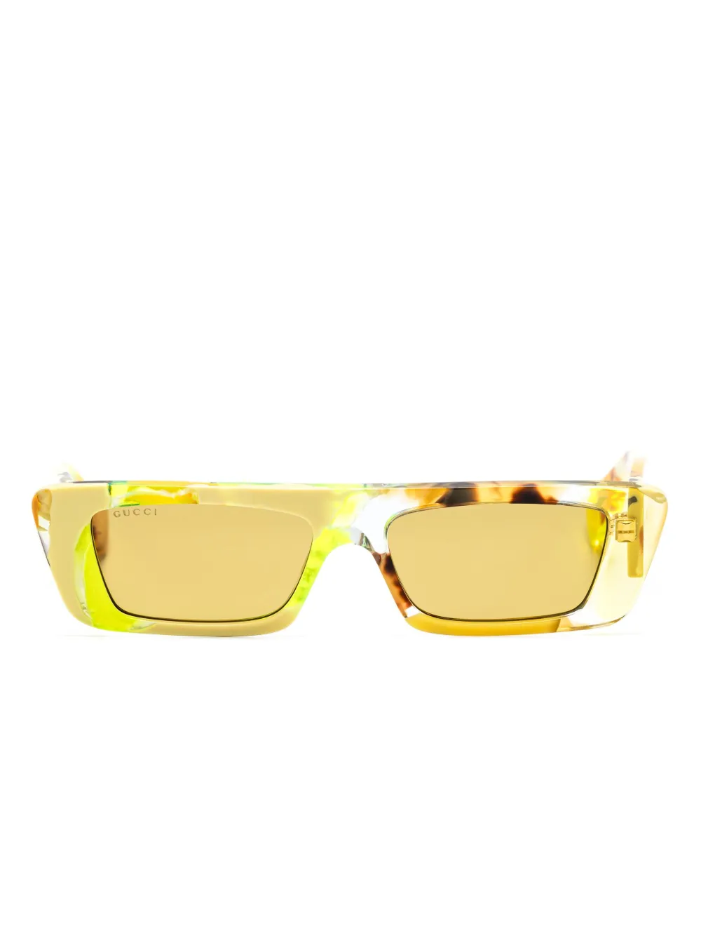 

Солнцезащитные очки в прямоугольной оправе Gucci Eyewear, желтый