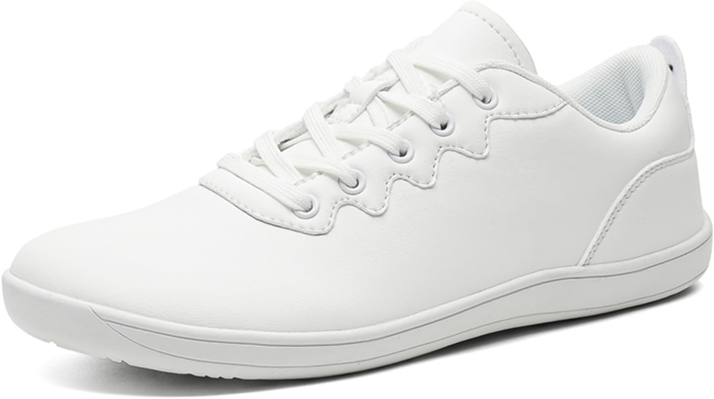 

Мужские широкие кроссовки для ходьбы, минималистичные кроссовки с нулевым перепадом высоты подошвы, повседневные кроссовки, легкие кроссовки на шнуровке, спортивная обувь для ходьбы, бега и походов, устойчивая обувь Dacnakby, белый