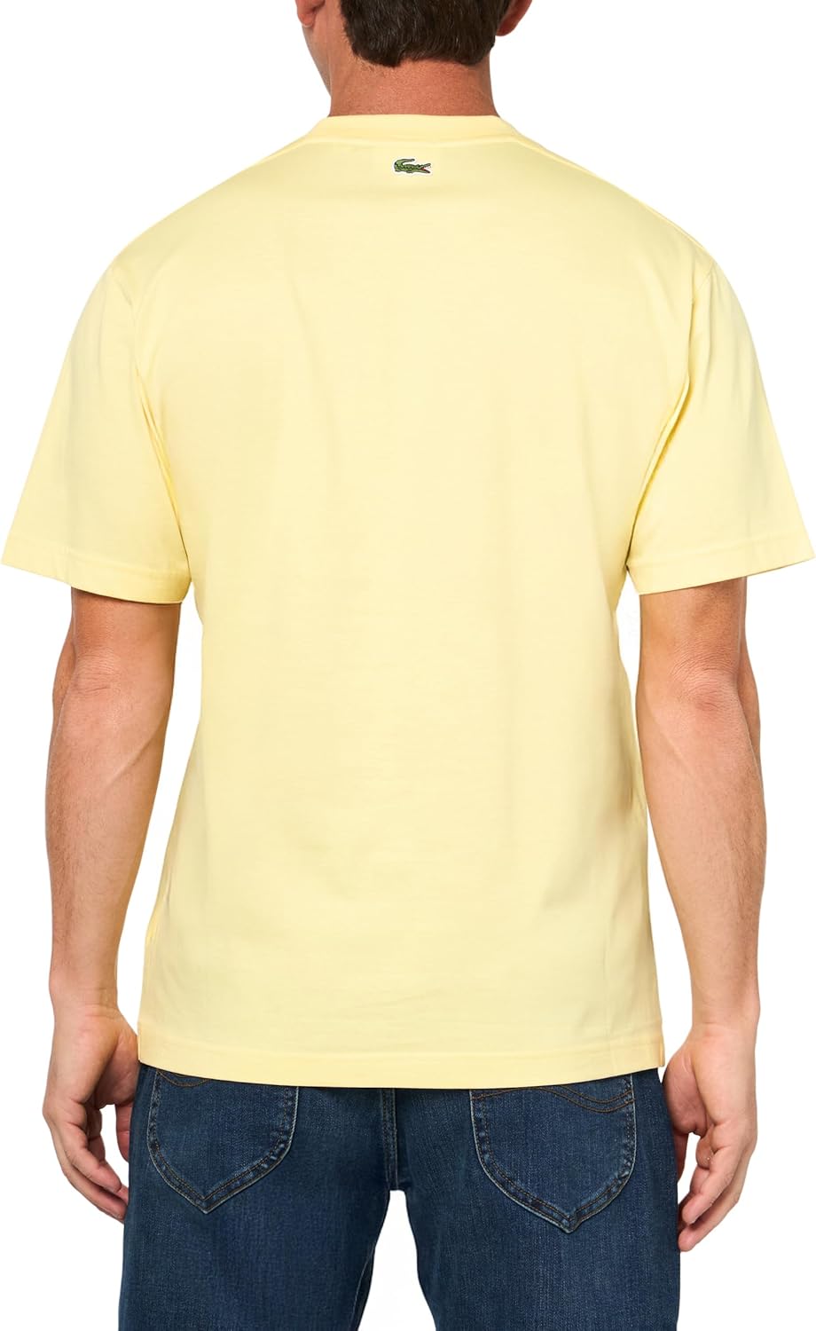 Мужская футболка Lacoste Classic Fit с круглым вырезом и коротким рукавом с графическим принтом, Yellow Branding — фото 2