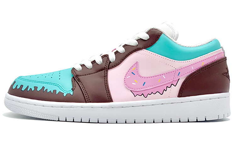 

Баскетбольные кроссовки Air 1 Vintage Unisex Low-top Green/pink/коричневый Jordan