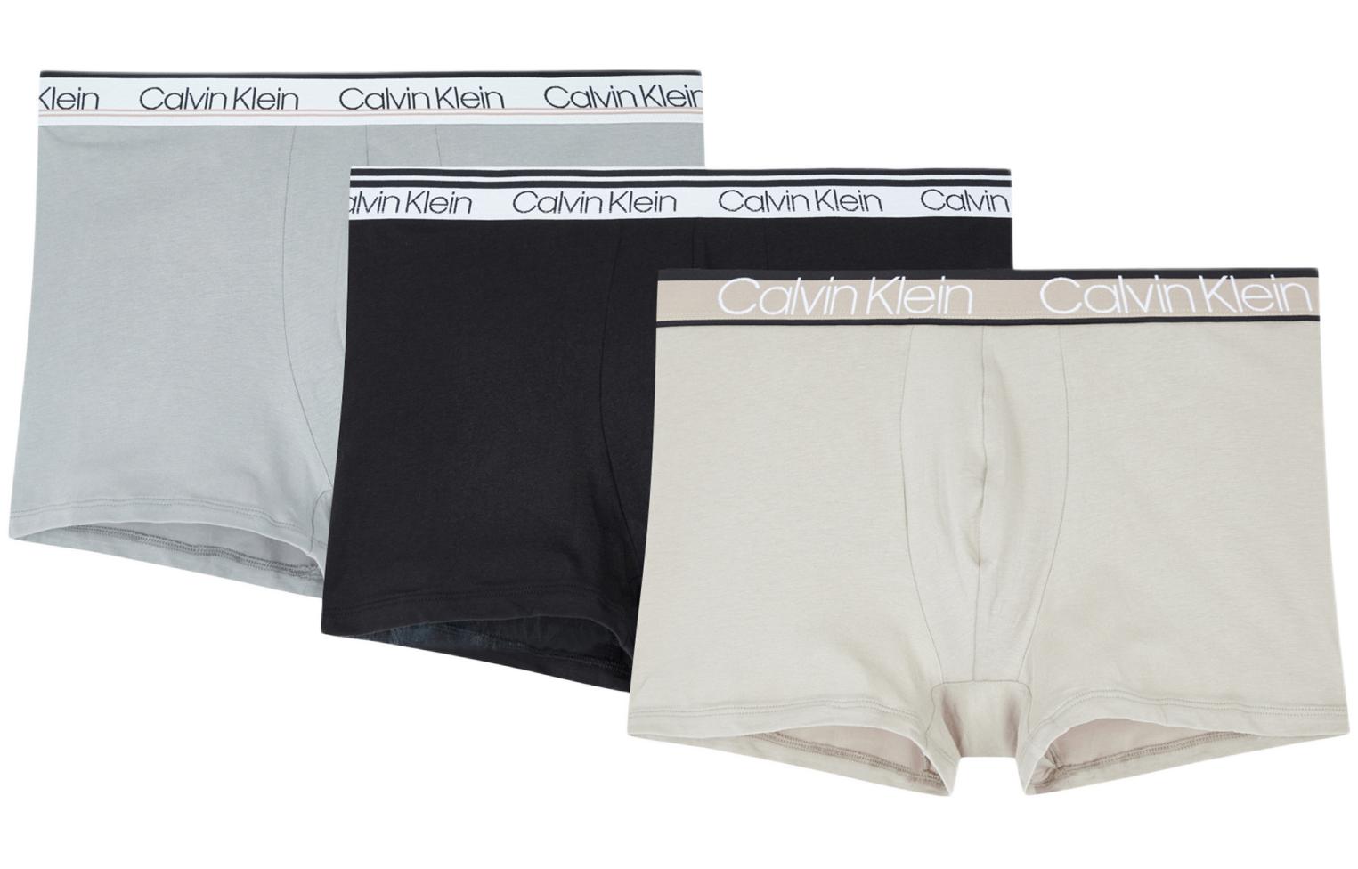 

Мужские трусы Calvin Klein, цвет 3 pieces (black + blue-gray + sand)