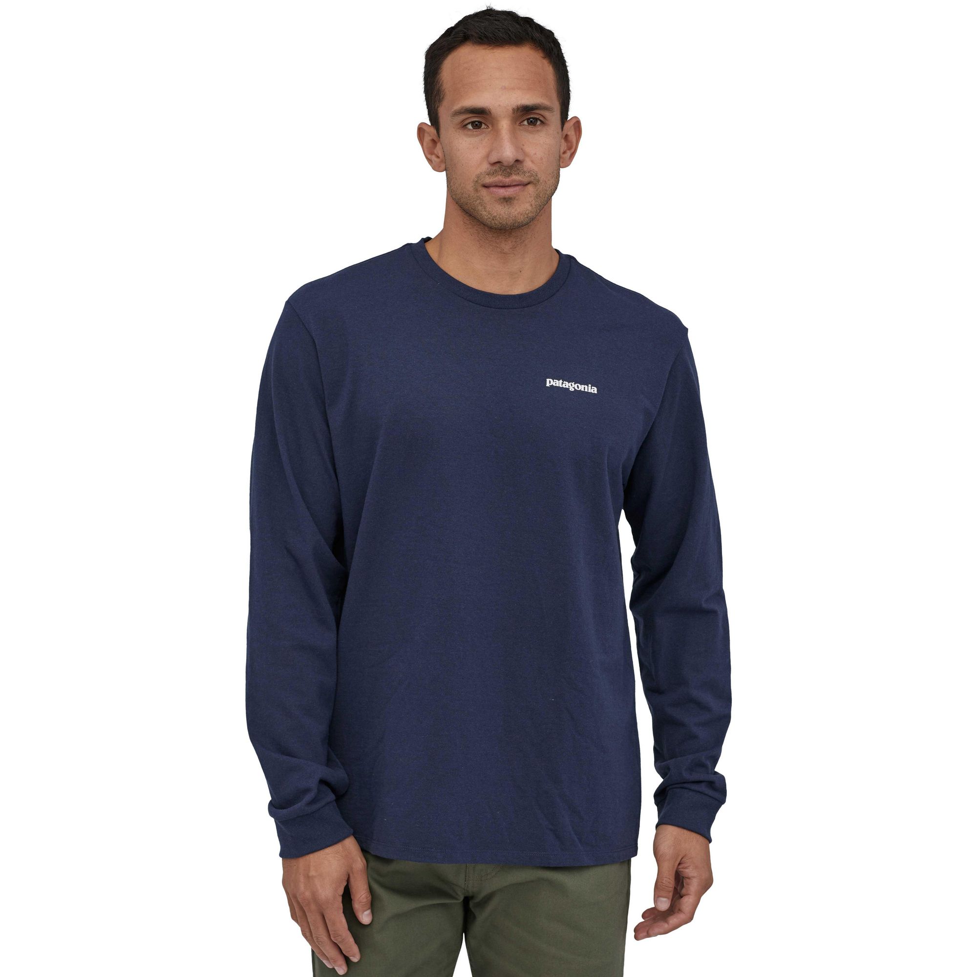 Мужская футболка с длинными рукавами с логотипом P-6 Responsibili-Tee Patagonia, Classic Navy — фото 2