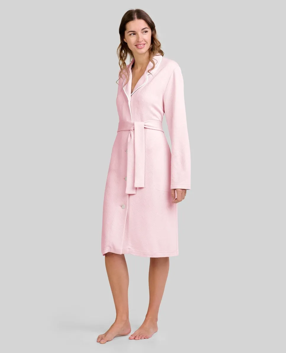 

Женский ночной халат с пуговицами Lohe, розовый