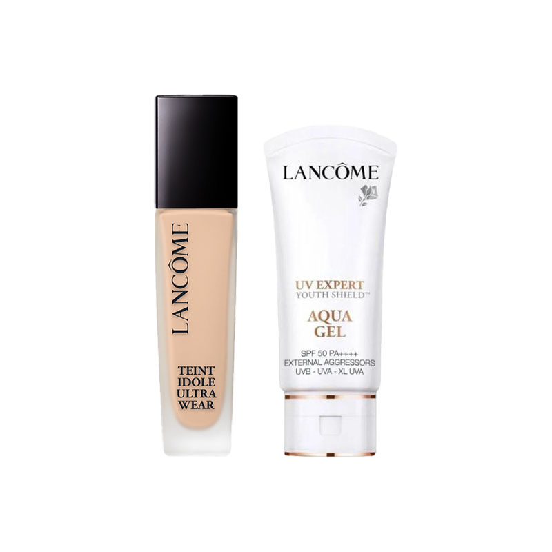 LANCOME Lankou тональная основа белая солнцезащитная стойкая жидкая косметика набор для ухода за кожей восстанавливающий 30мл+30мл — фото 4