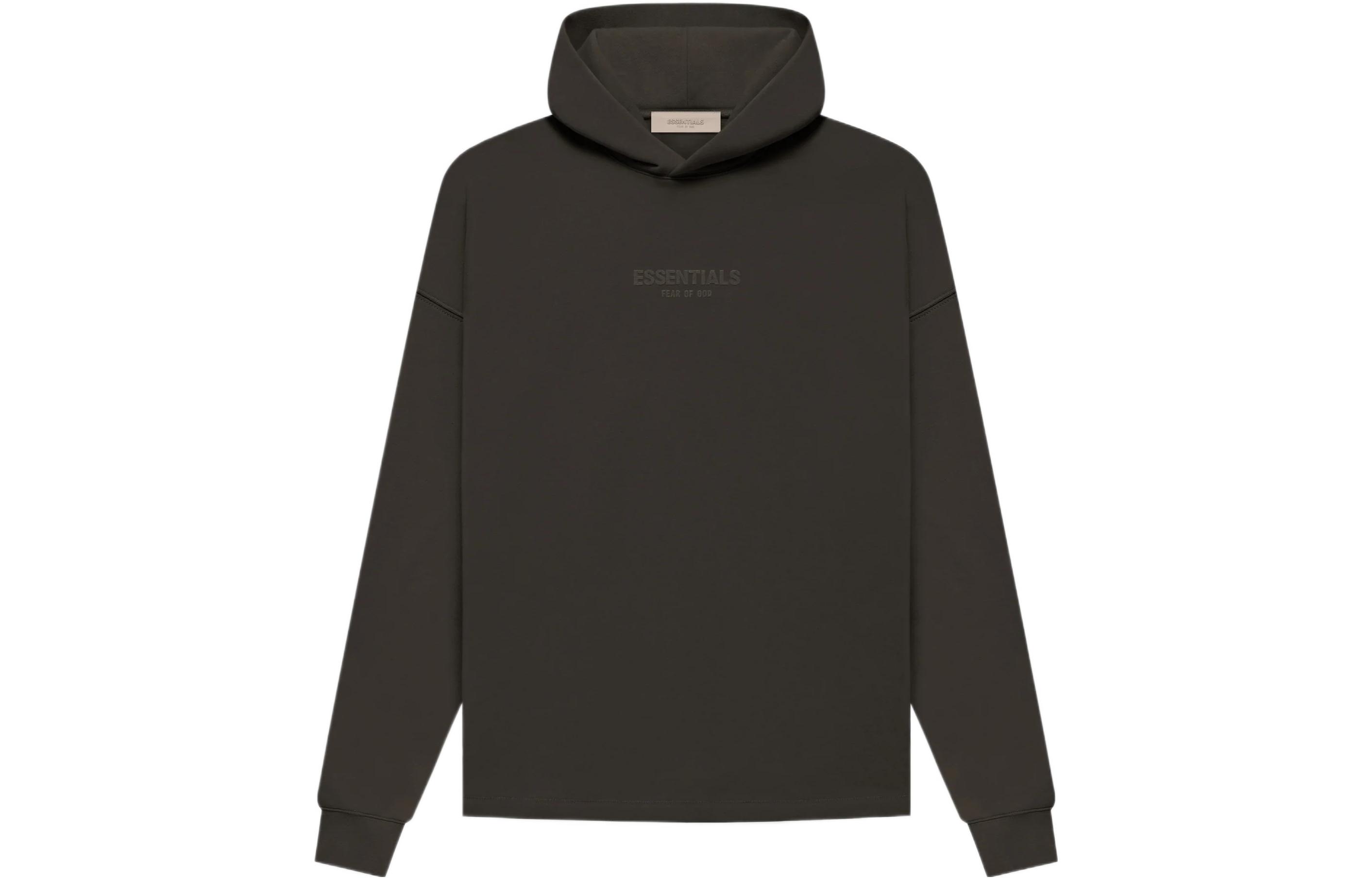 Расслабленный Худи Fear Of God Essentials, Серый Черный — фото 2