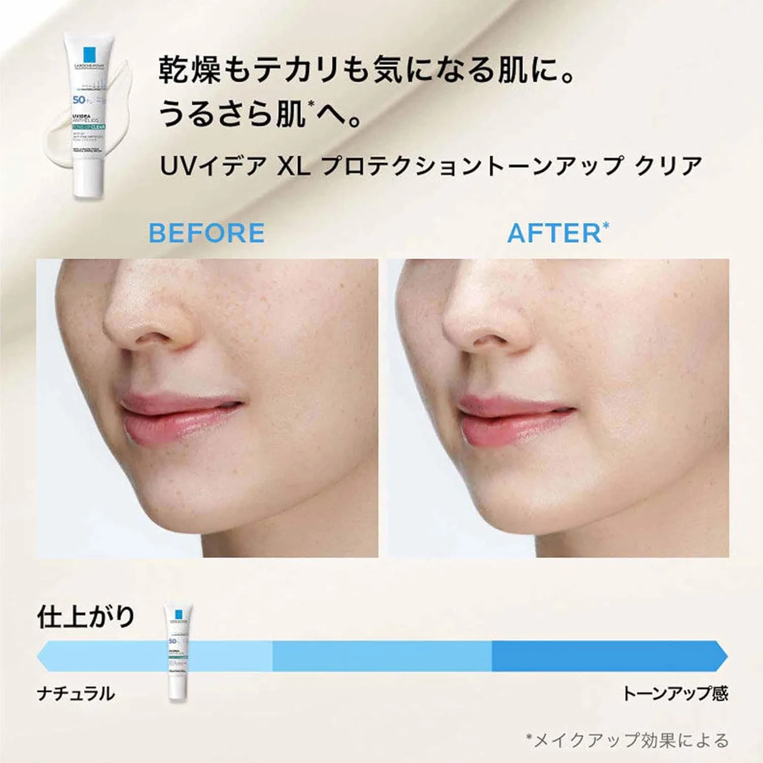 Солнцезащитный крем La Roche-Posay Tone-Up Kit Clear UV Primer SPF50+ PA++++, 30 мл — фото 3