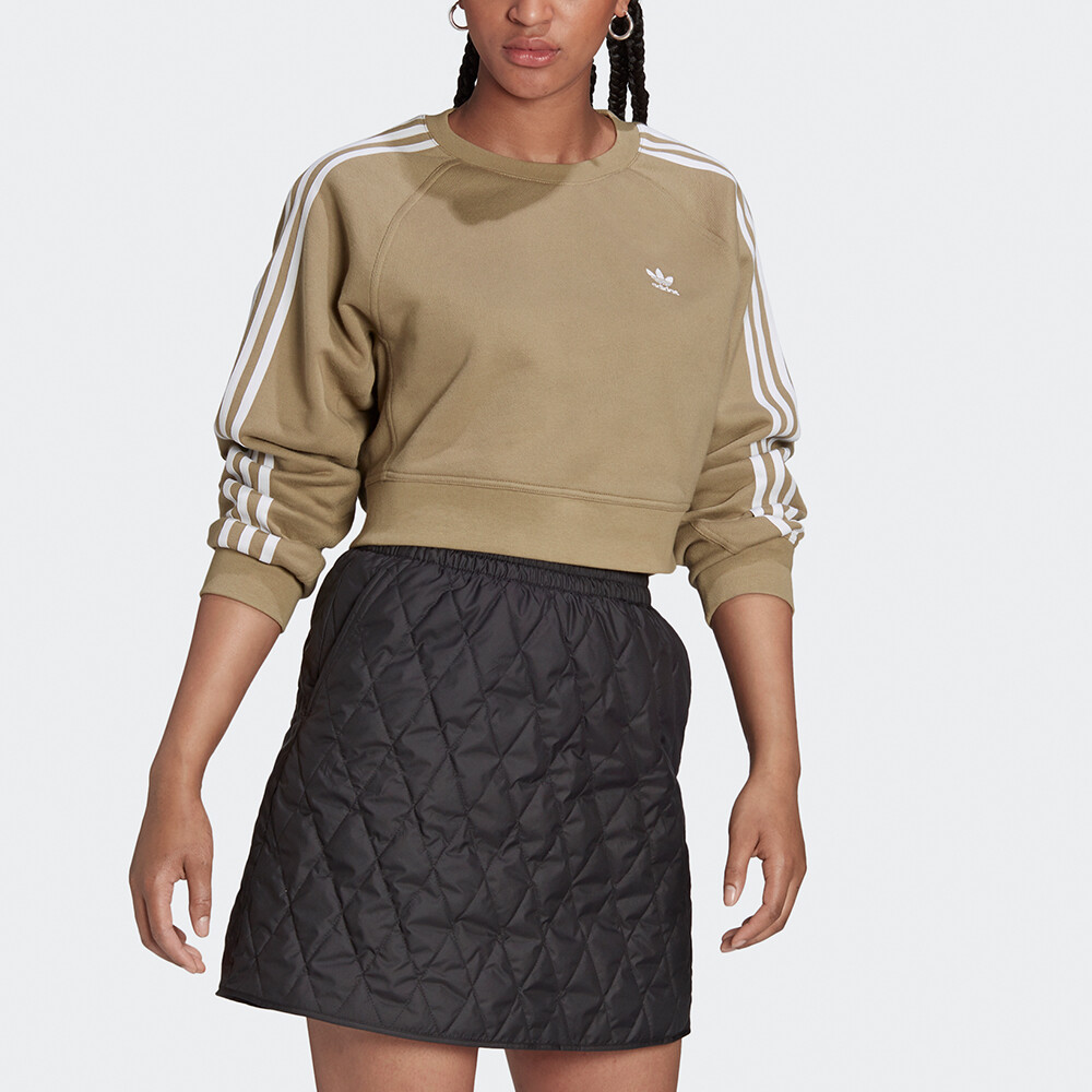 ADICOLOR CLASSICS Толстовка женская Оливковая Adidas Originals — фото 4