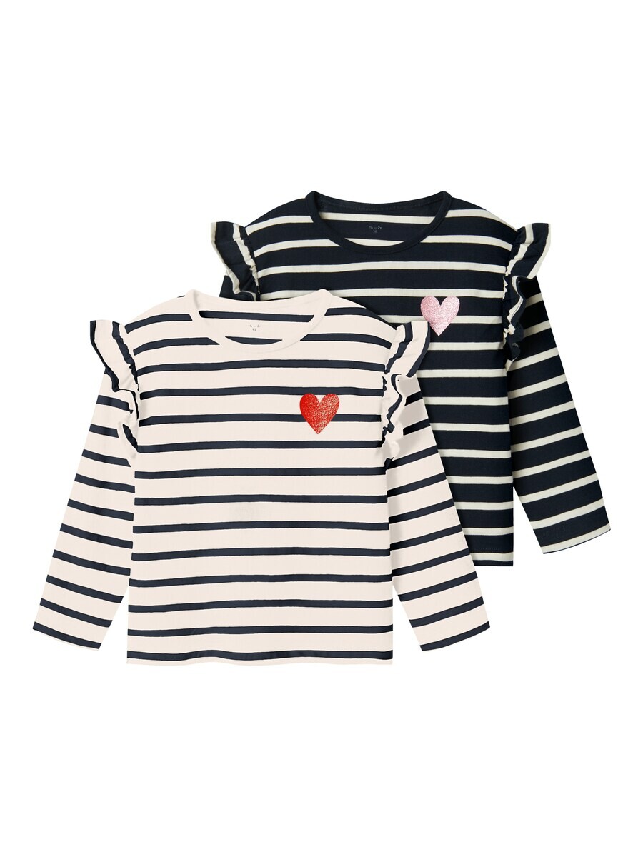 

Лонгслив NAME IT Shirt, цвет navy/wool white