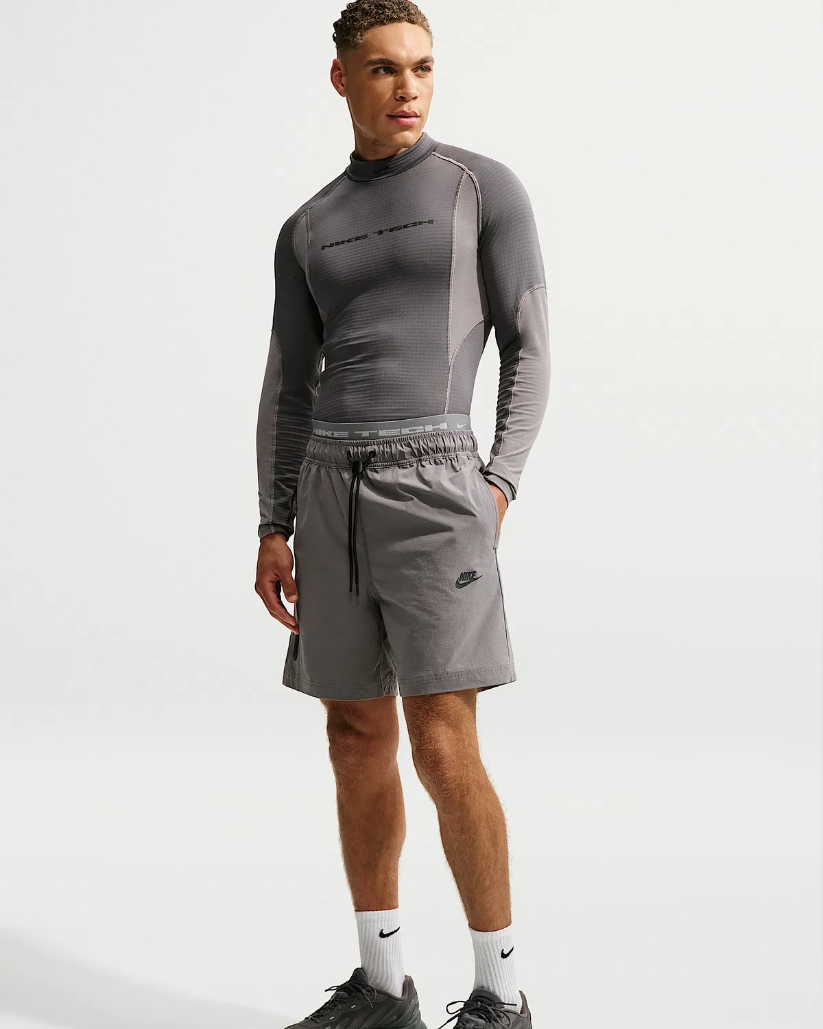 Мужские боксеры Dri-FIT Nike Tech, Cool Grey/Black — фото 4