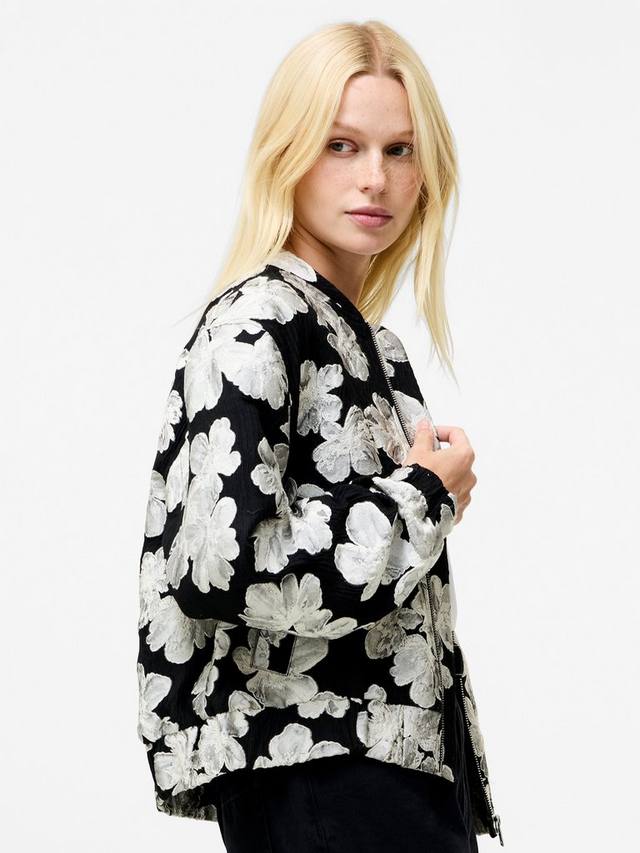 

Бомбер Lora Floral Jacquard French Connection, Porcelain Cream/Black