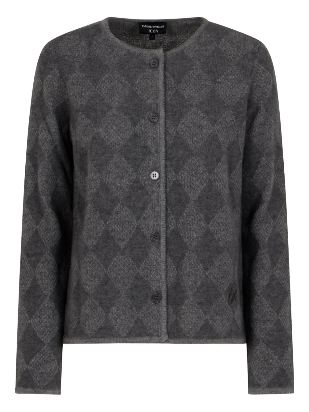 

Кардиган с узором Emporio Armani, серый