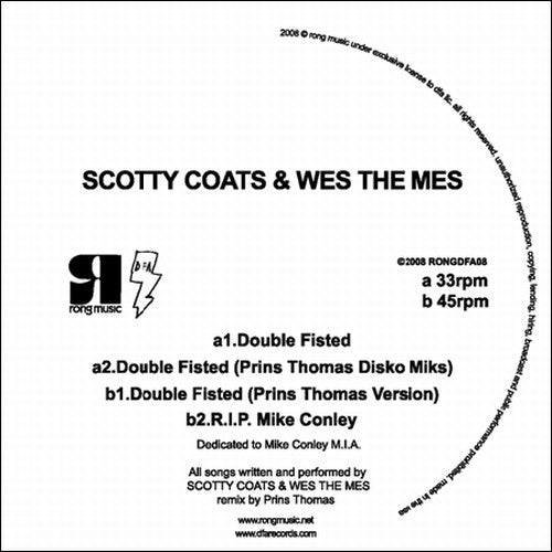 

Сингл 12" Coats, Scotty / Wes the Mess: Double Fisted