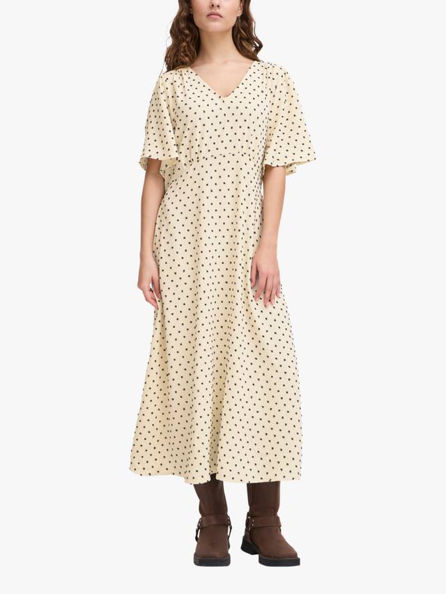 

Платье миди Zabby Spot ICHI, Almond Milk