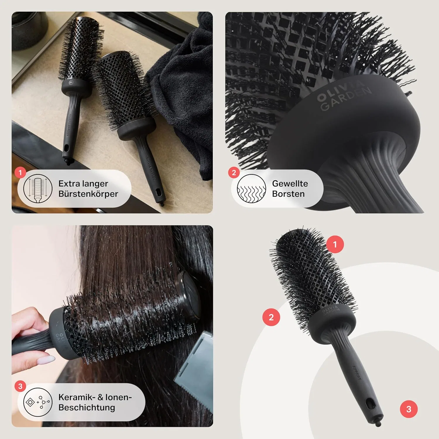 Круглая керамическая щетка «Expert Blowout Speed Black Label» от Olivia Garden Olivia Garden — фото 3