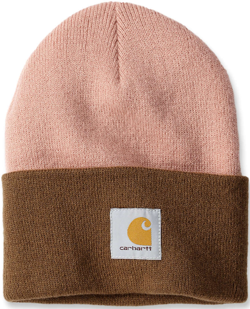 

Шапка Carhartt Knit Cuffed Two-Tone Beanie, цвет Rose/Brown