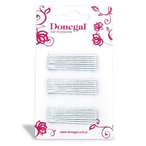 

Donegal, Заколки для волос узкие, белые, 24 шт