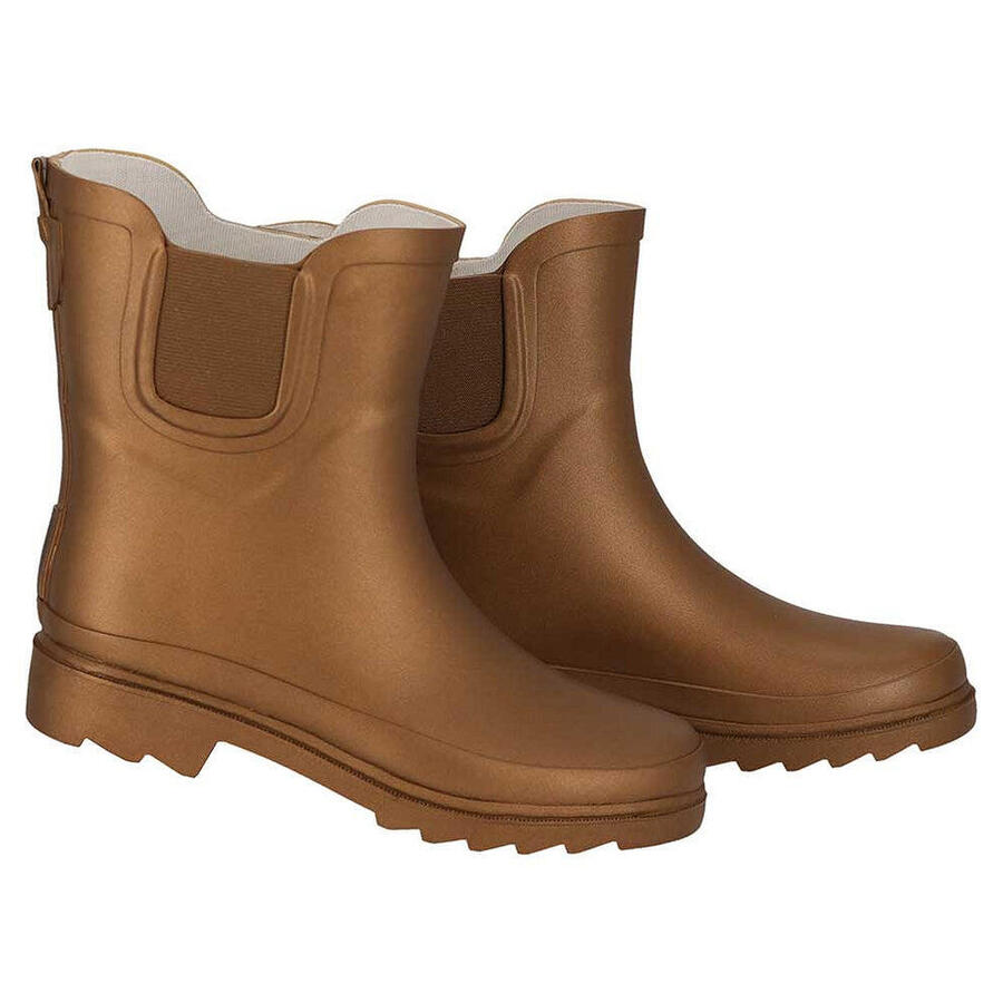 XQ FOOTWEAR Женские сапоги Chelsea Wellington – металлик – 100% резина – фестивальные сапоги — фото 2