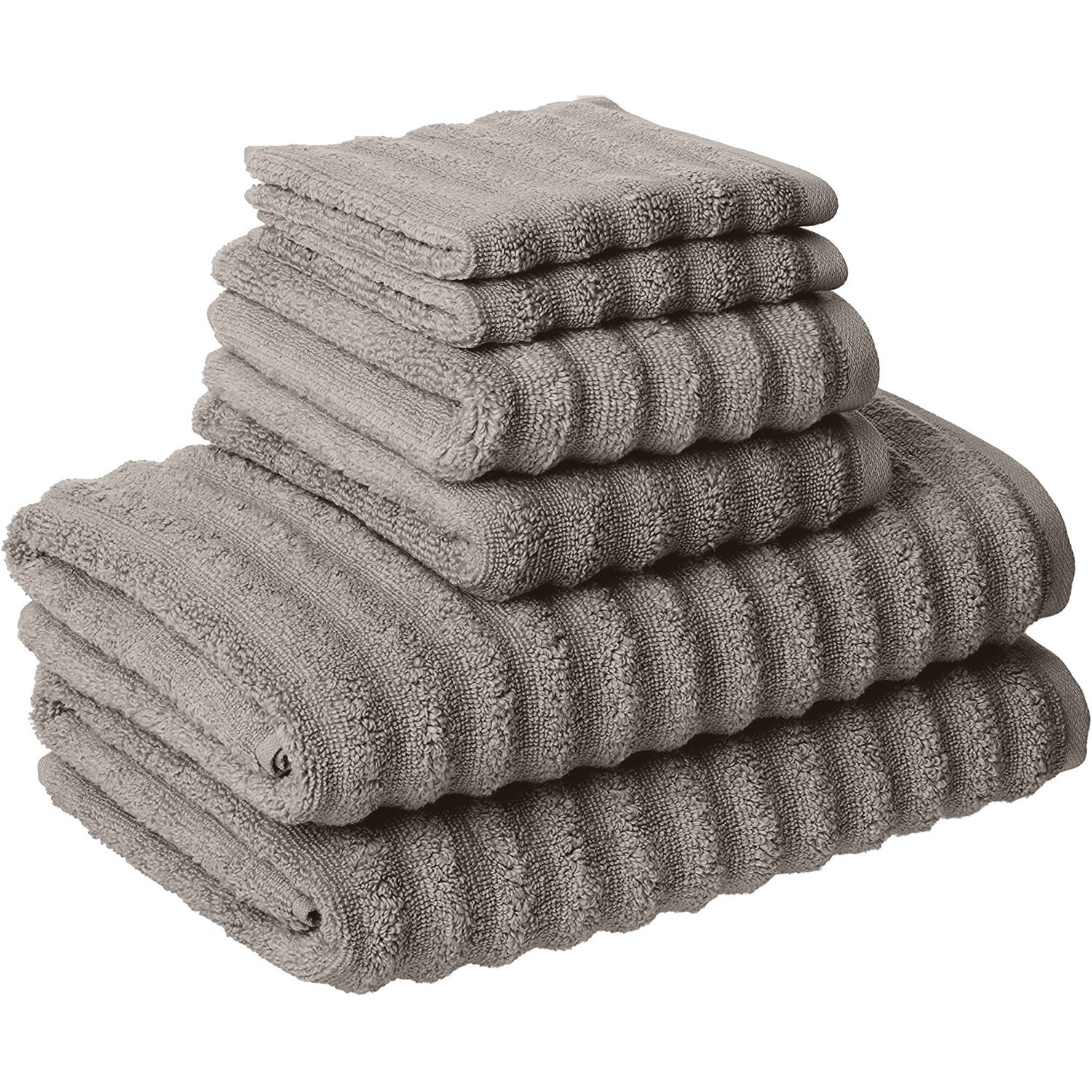 

Коллекция Modern Threads Wavy Luxury Spa, набор из 6 быстросохнущих полотенец, цвет Gray