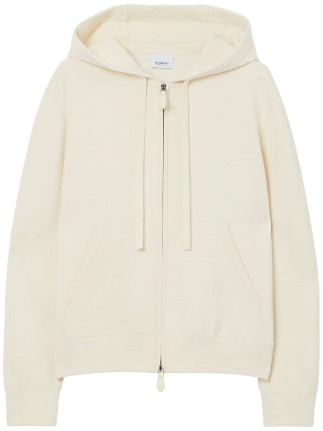 

Худи на молнии с кулиской Burberry, белый